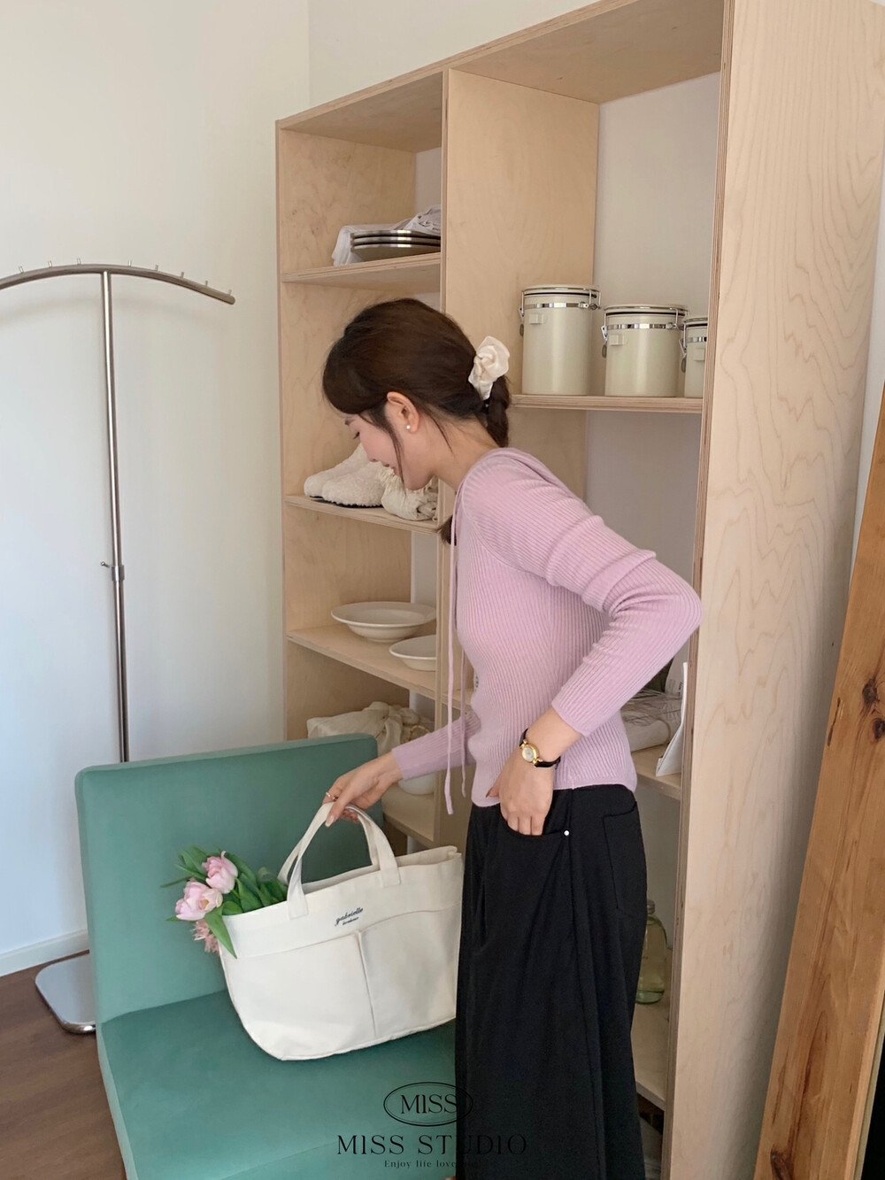 MISS STUDIO春季韩版连帽针织小衫女装2173 оптом из Китая