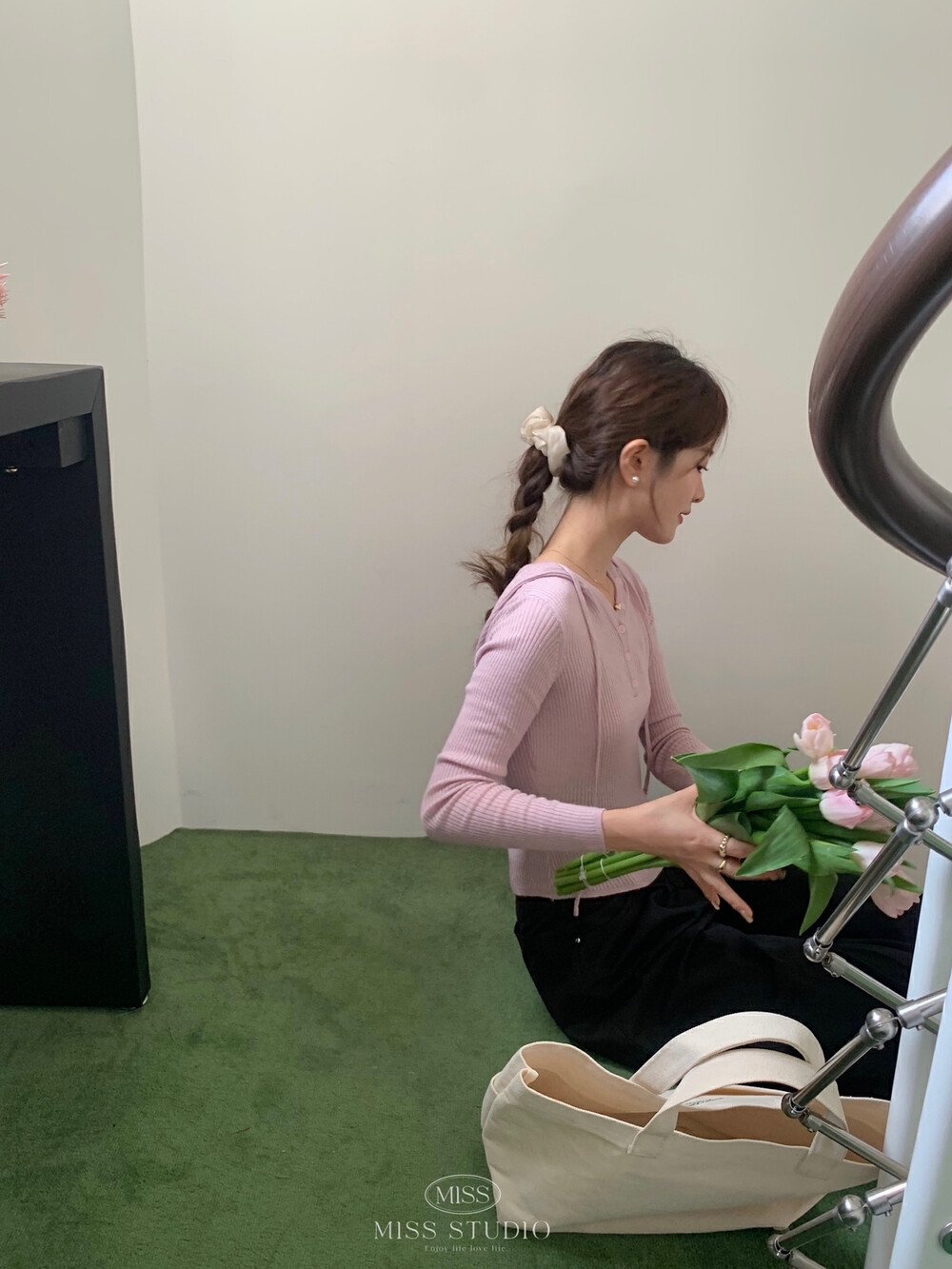 MISS STUDIO春季韩版连帽针织小衫女装2173 оптом из Китая