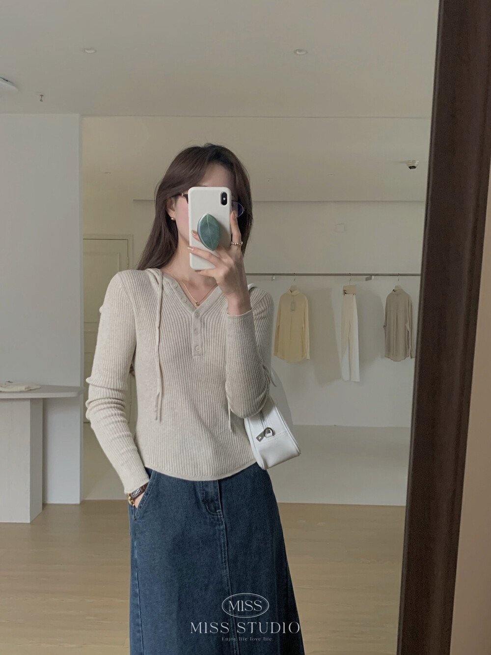 MISS STUDIO春季韩版连帽针织小衫女装2173 оптом из Китая
