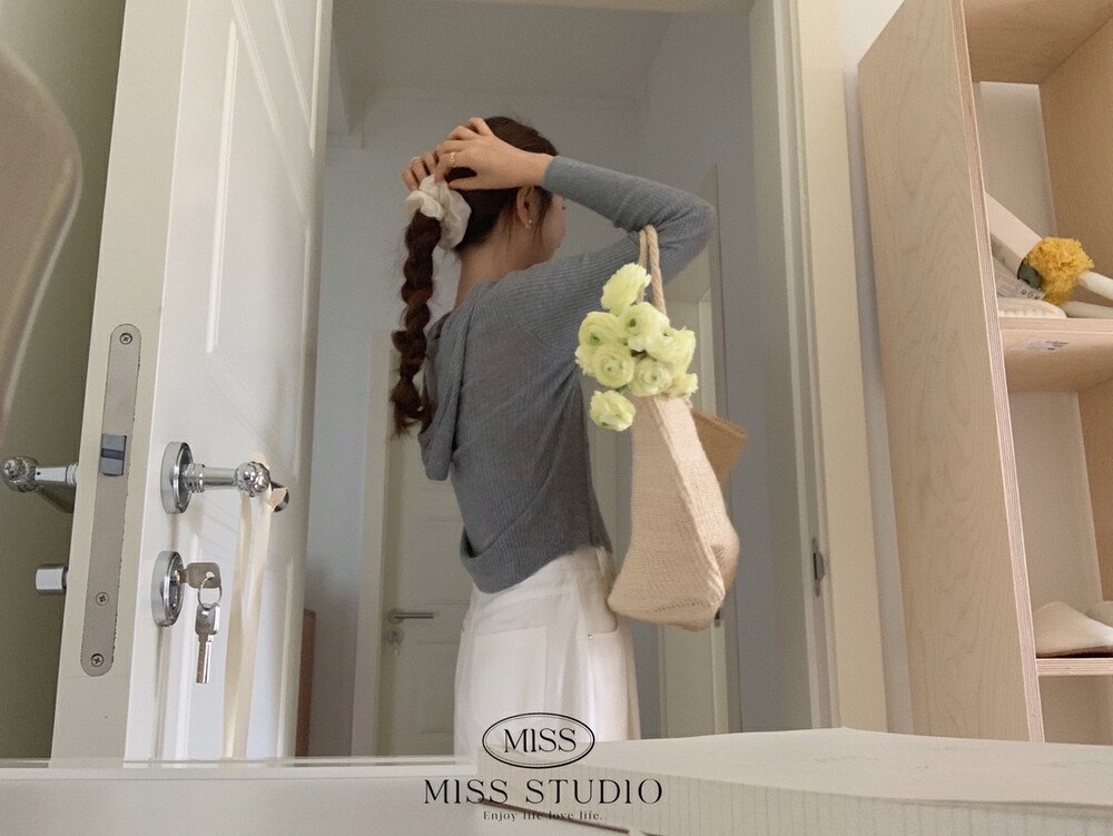 MISS STUDIO春季韩版连帽针织小衫女装2173 оптом из Китая