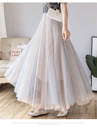 Многослойная сетчатая юбка фото