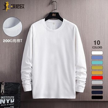 200g толстовка с длинным рукавом из чистого хлопка изображение