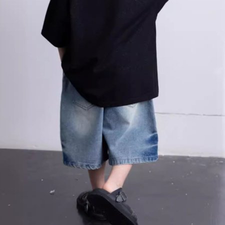 Детские шорты 2024 лето новые мужские джинсовые шорты корейского стиля изображение