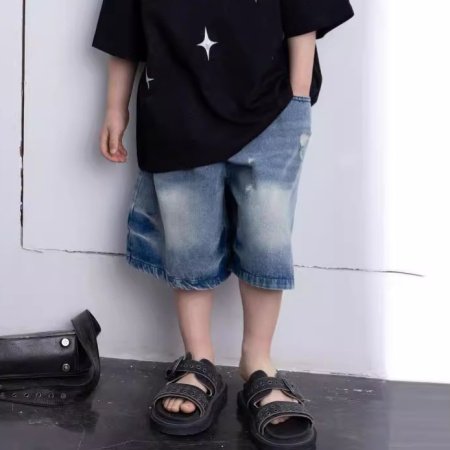 Детские шорты 2024 лето новые мужские джинсовые шорты корейского стиля изображение